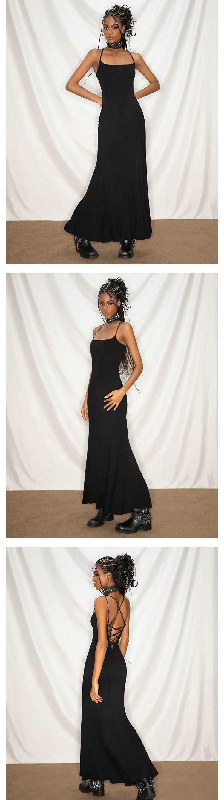 ABMY Back Cross Hollow Fishtail Skirt