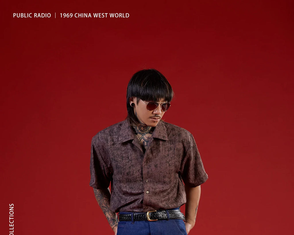PUBLICRADIO Ice Silk Cotton Cuban Collar Shirt