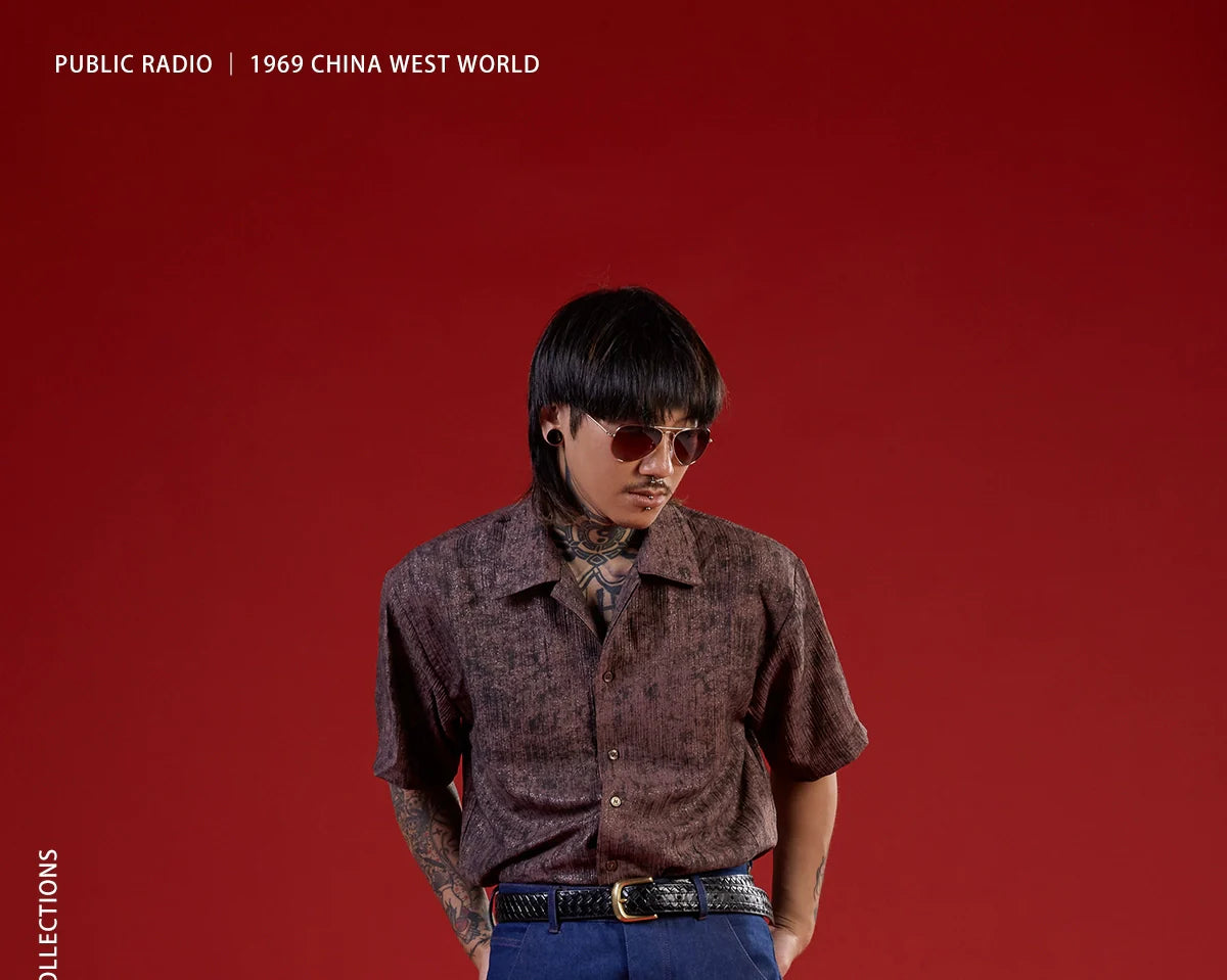 PUBLICRADIO Ice Silk Cotton Cuban Collar Shirt