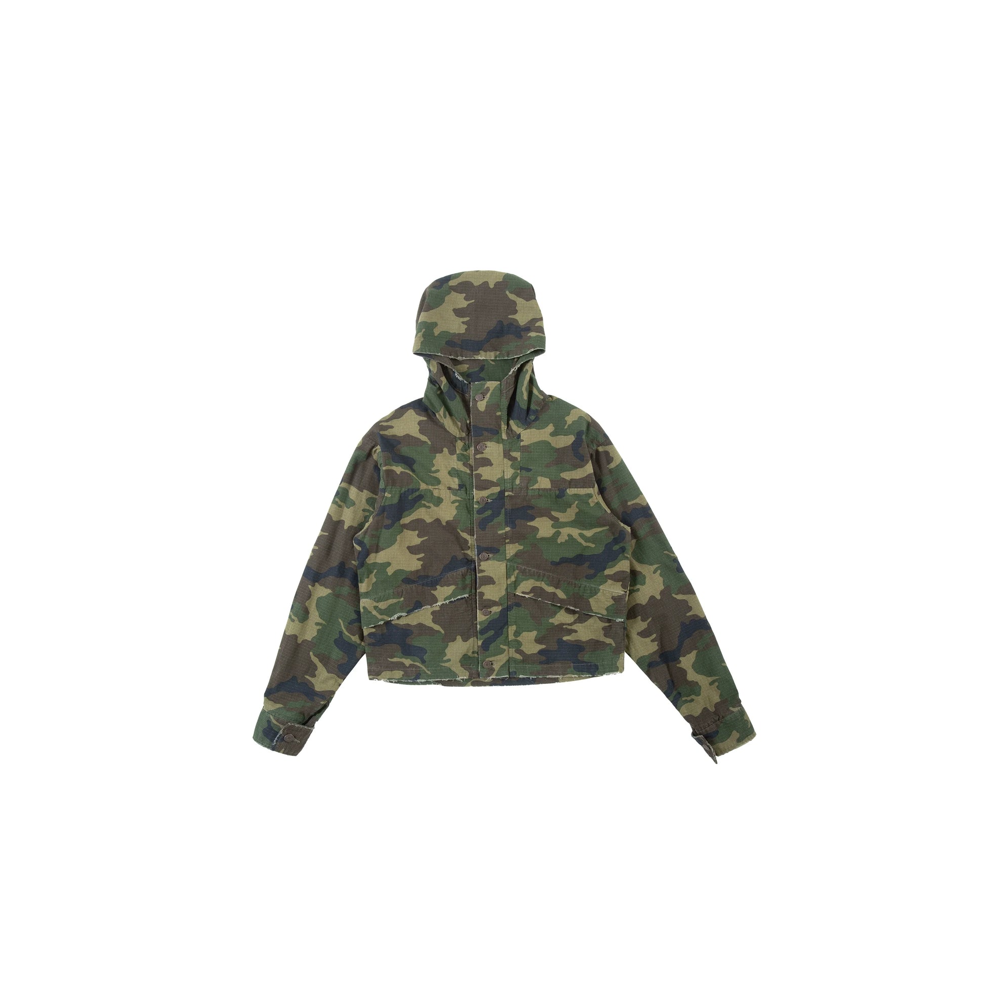 PLUS NO LOGO Washed Old Camouflage Jacket Zipper Jacket