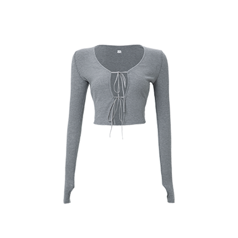 ABMY Knitted V-neck Short Versatile Cardigan Jacket