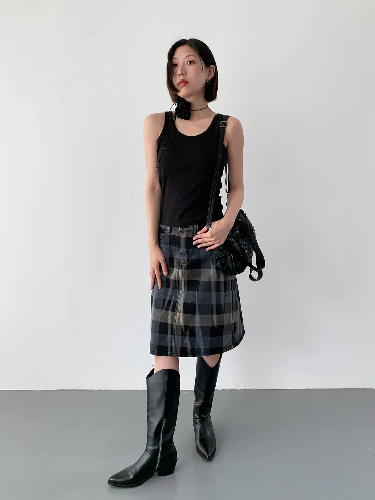 BINGBONG Shoulder Messenger Bag Y2k Soft Leather Underarm Bag