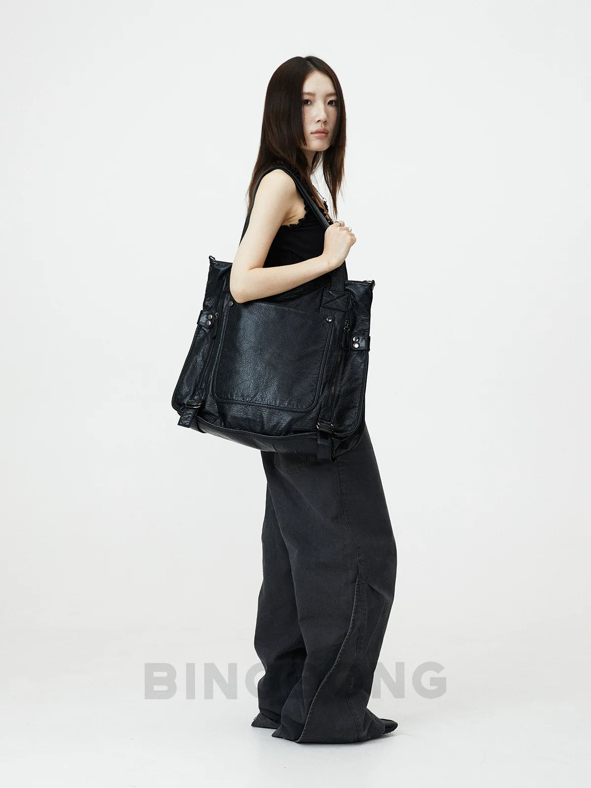 BINGBONG Large Capacity Shoulder Bag Y2k Messenger Bag