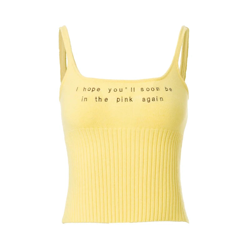 ABMY Knitted Sling Vest Looks Thin and Girly