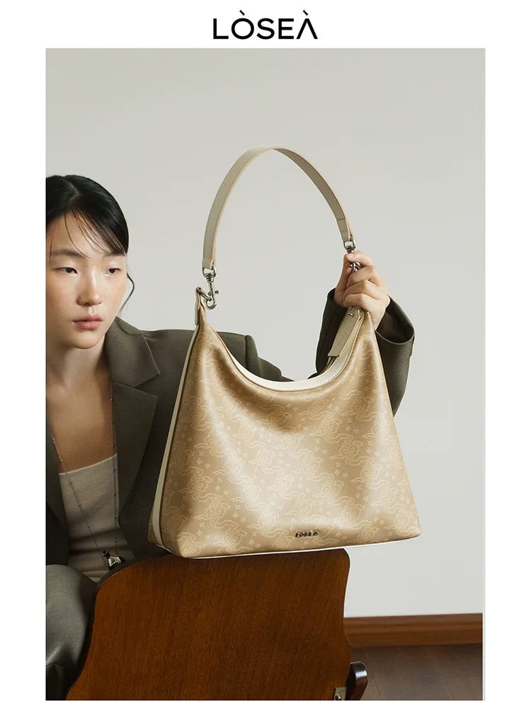 LOSEA Ruyi Moire New Chinese Underarm Bag