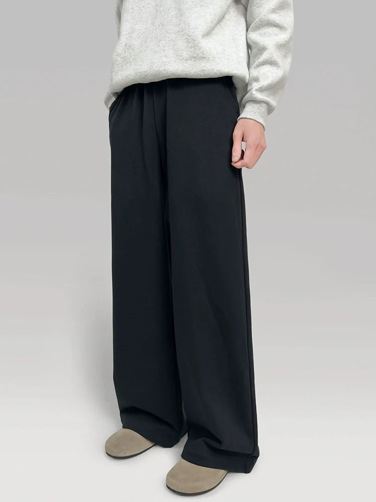 PLUS NO LOGO Loose Wide-leg Sports Drape Sweatpants