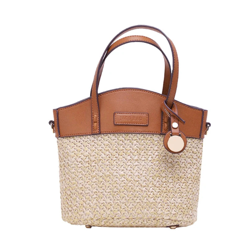 JACD Woven Holiday Portable Messenger Bucket Bag