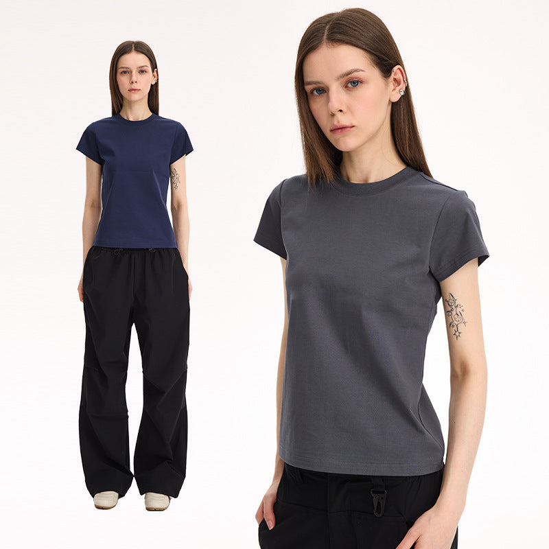 UNF Women 50 Supima + Sorona horse long-staple cotton commuter Boxy tee
