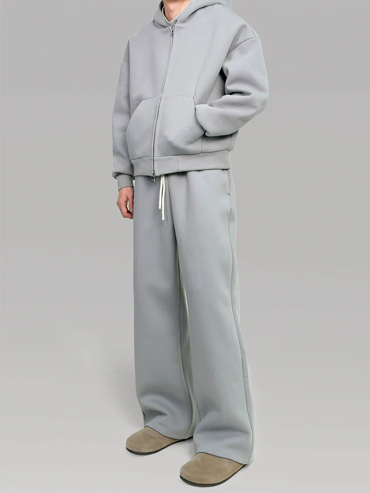 PLUS NO LOGO Self-heating American Street Sweater Sweatpants