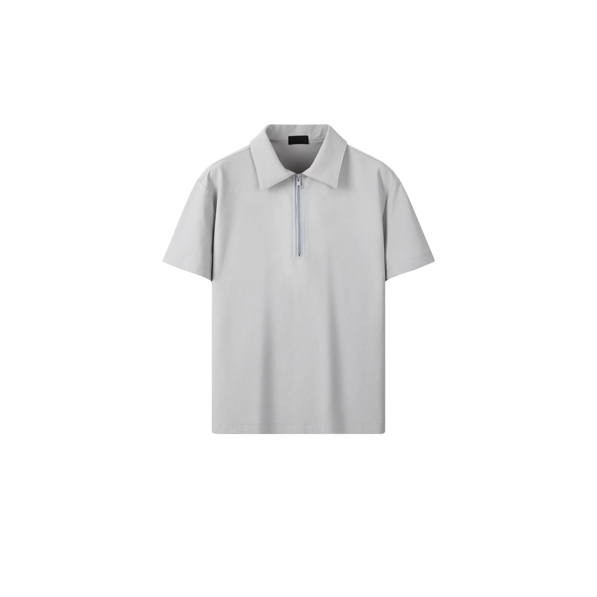 PLUS NO LOGO Half Zipper Polo Short Sleeve Shirt