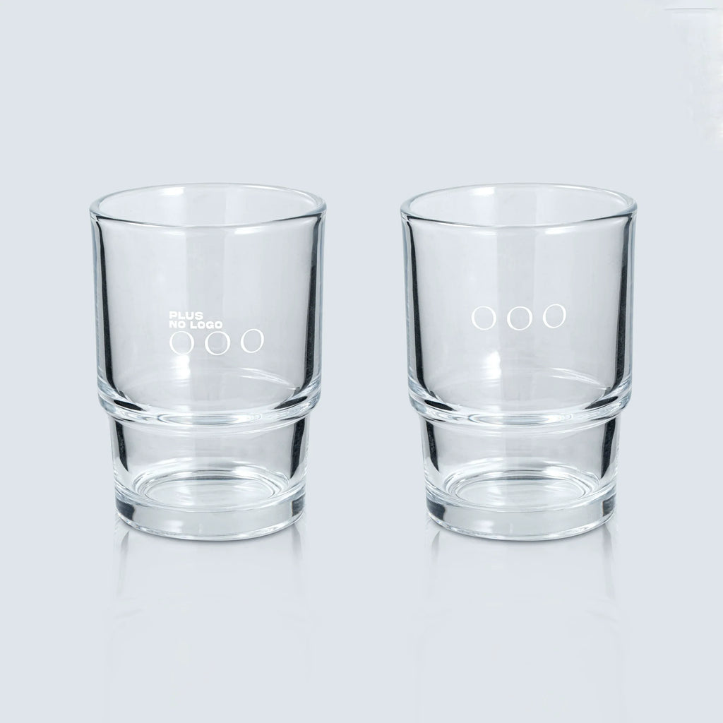 PLUS NO LOGO Transparent Glass Cold Drink Hot Drink Coffee Cup