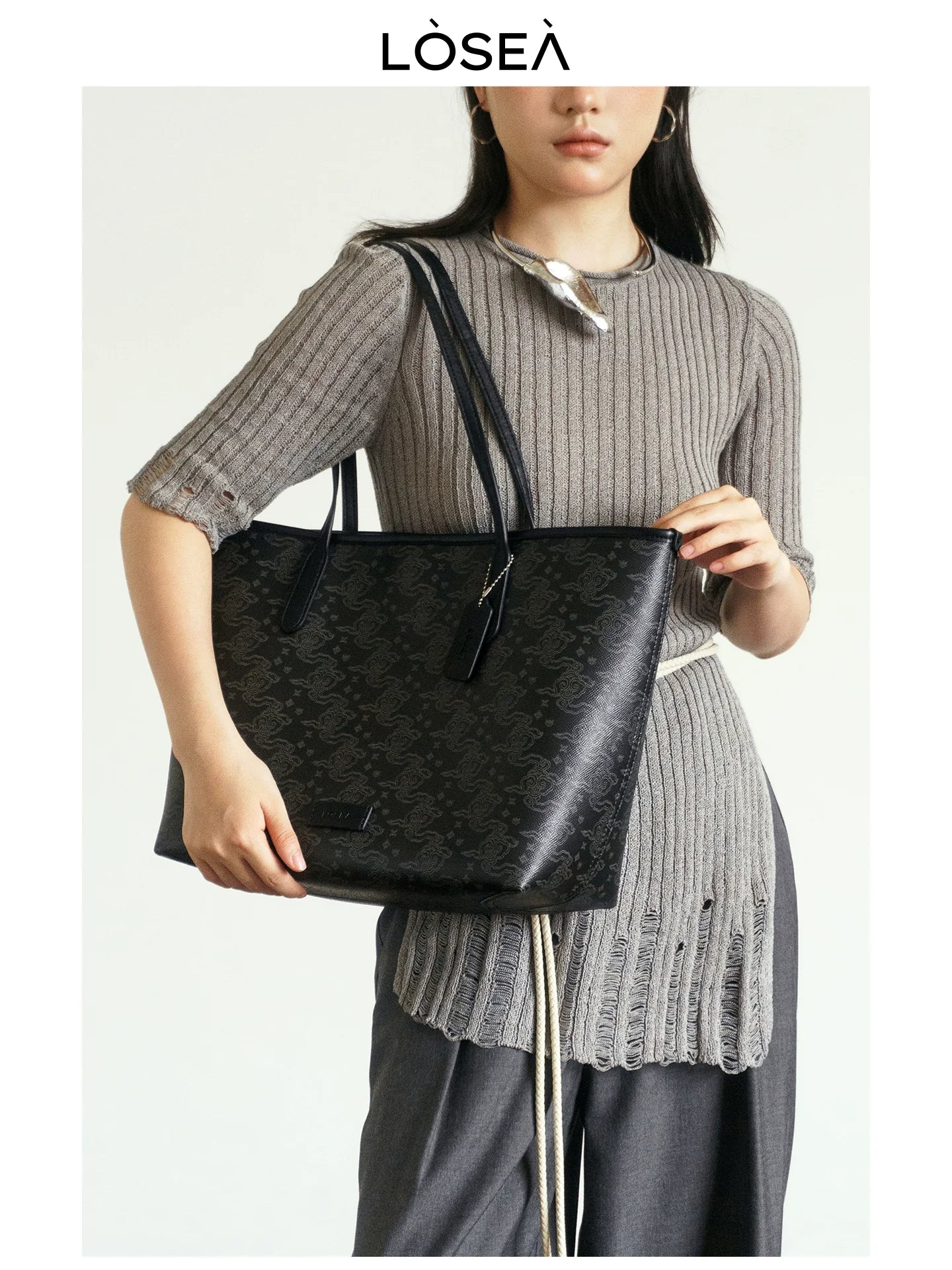 LOSEA Ruyi Moire Tote Bag