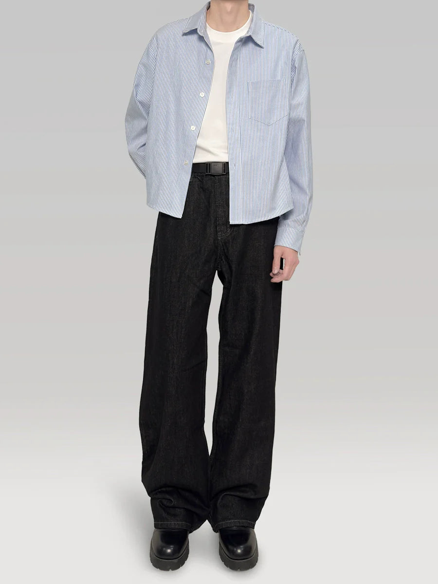 PLUS NO LOGO Striped Shoulder Shirt