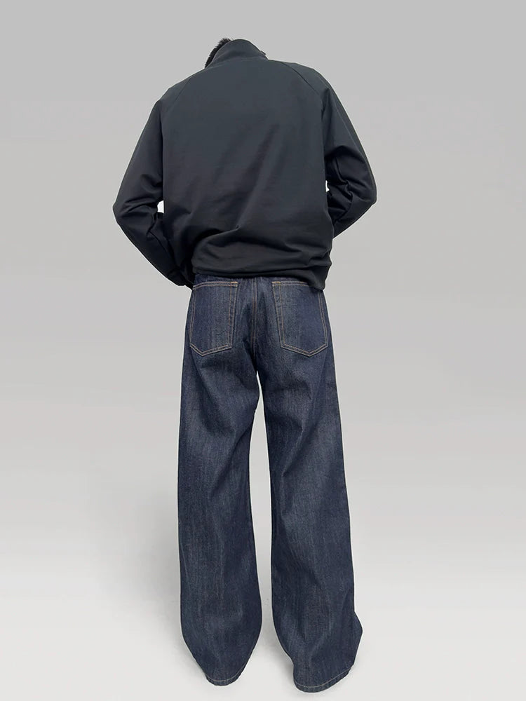 PLUS NO LOGO Loose Straight Primary Color Jeans