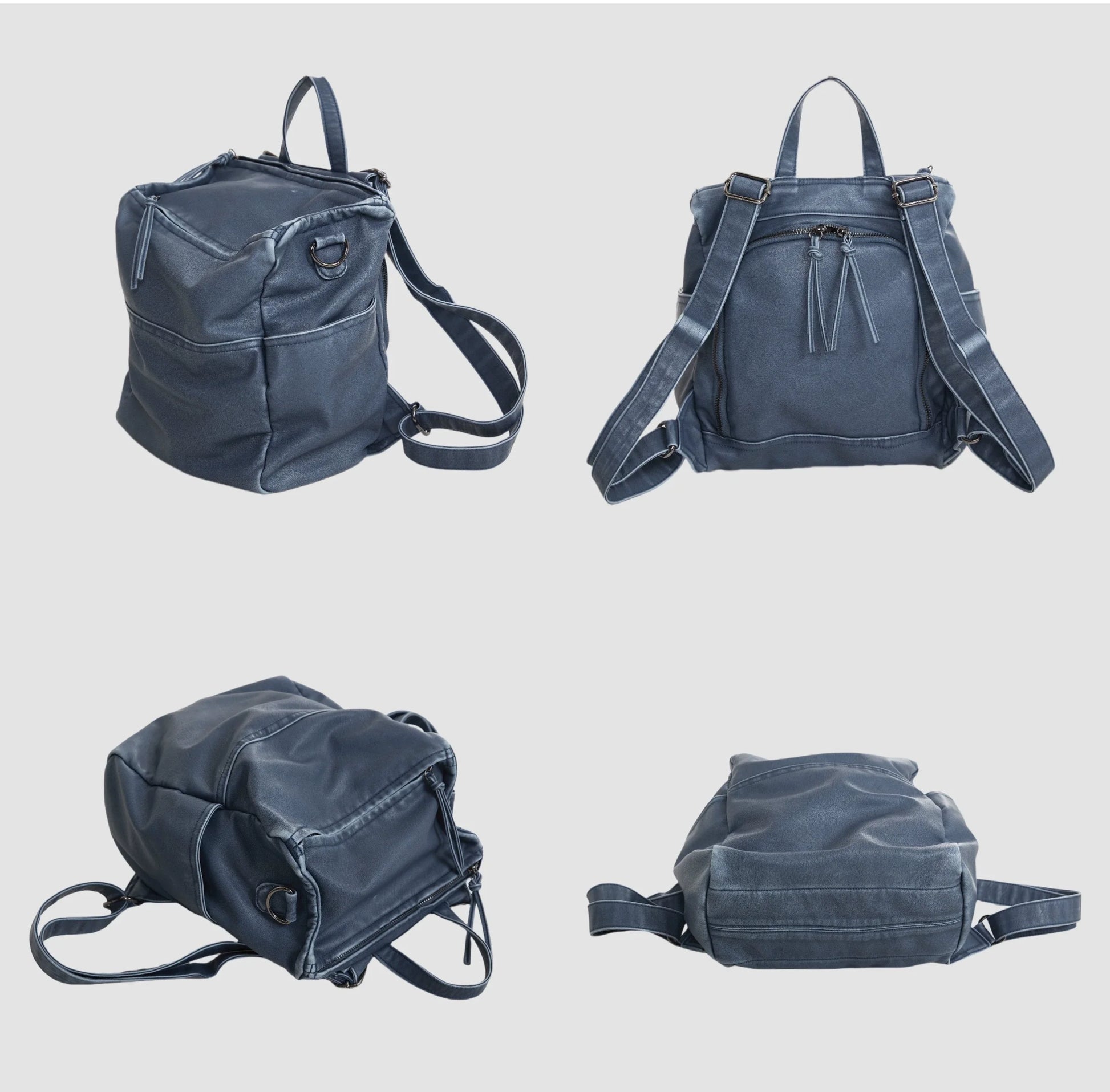 BINGBONG Commuter Denim Korean Crossbody Backpack