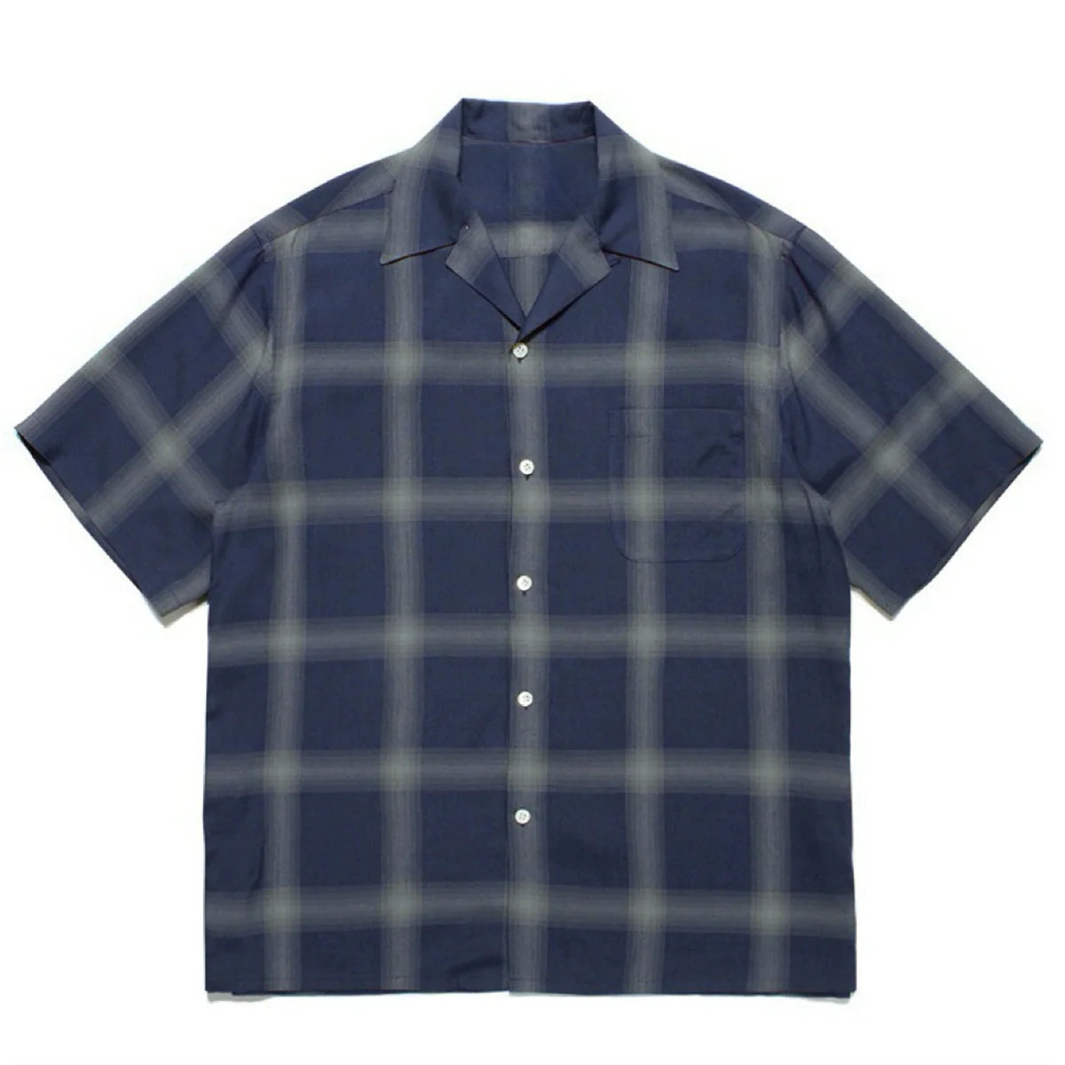 PUBLICRADIO Vintage Loose Plaid Ice Silk Shirt