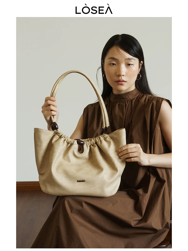 LOSEA New Chinese Vegetable Basket Versatile Underarm Shoulder Bag