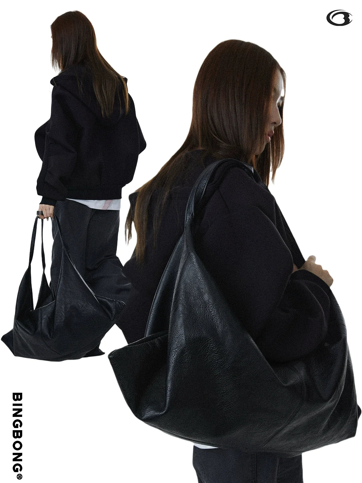 BINGBONG Single Shoulder Large Capacity Lazy Tote Bag Large Bag