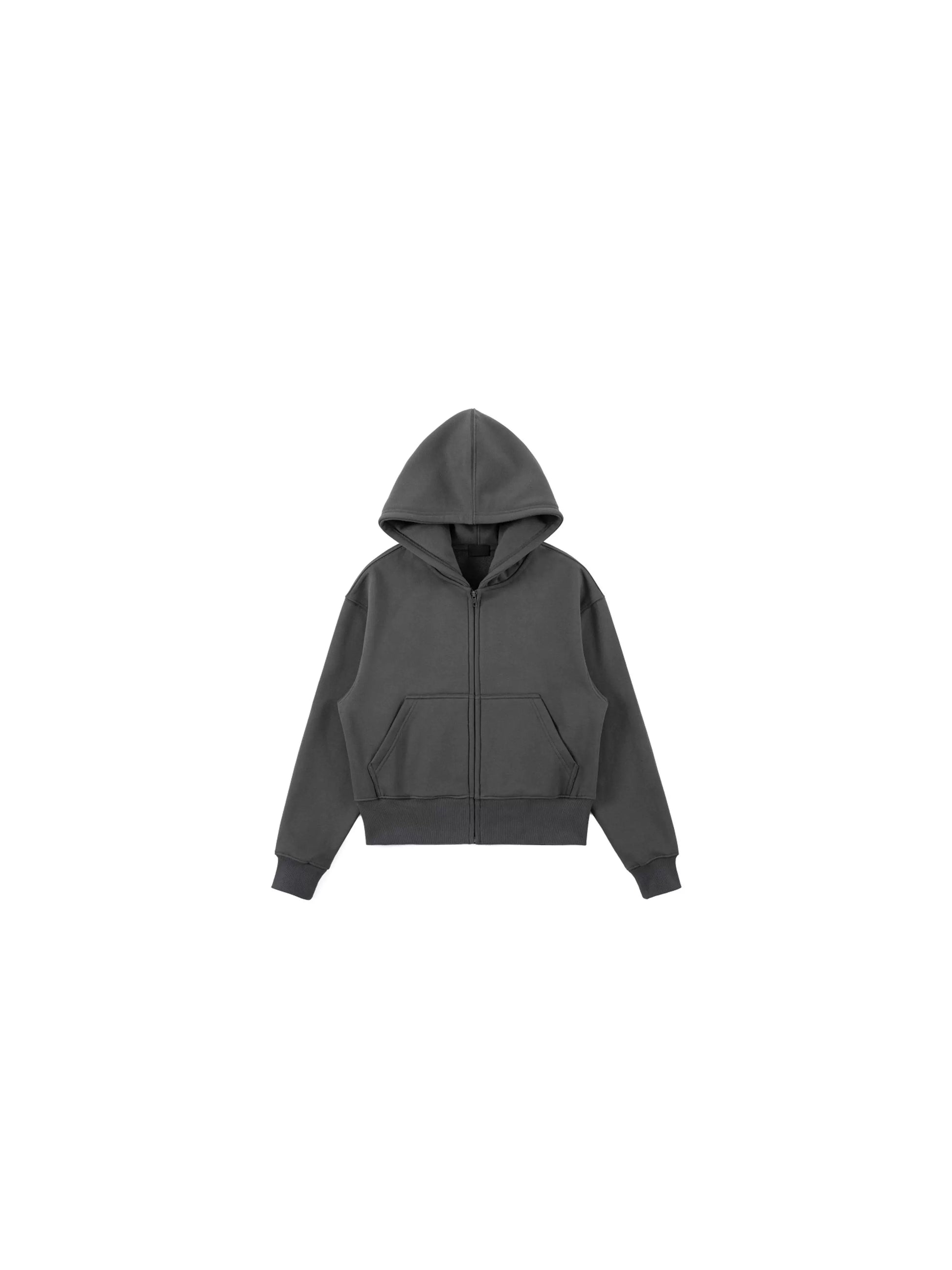 PLUS NO LOGO Short Zipper Hoodie Sweater Jacket