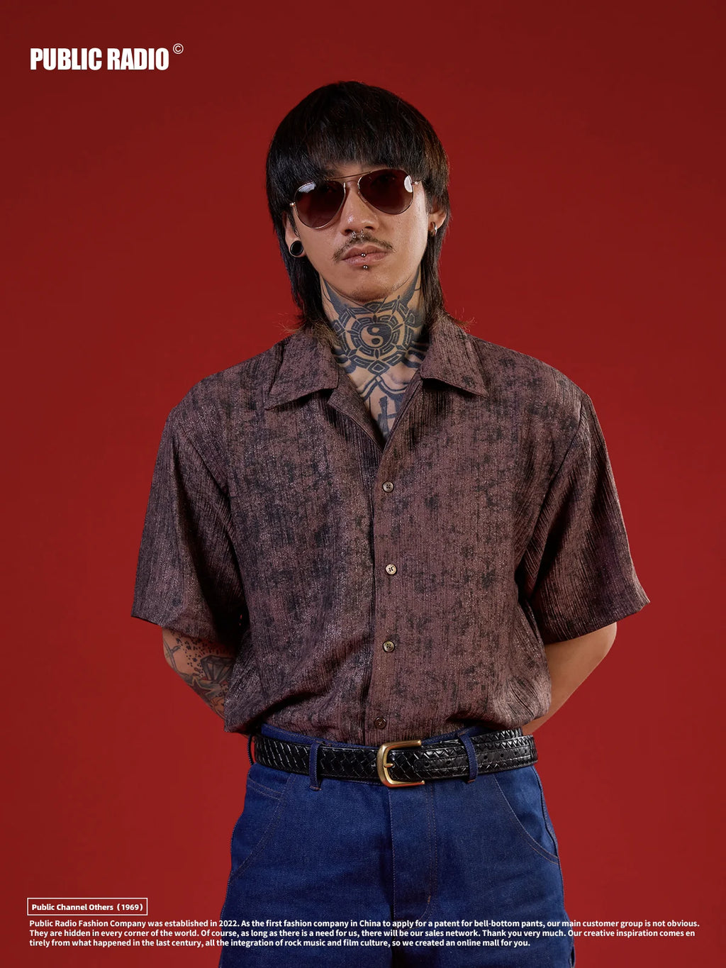 PUBLICRADIO Ice Silk Cotton Cuban Collar Shirt