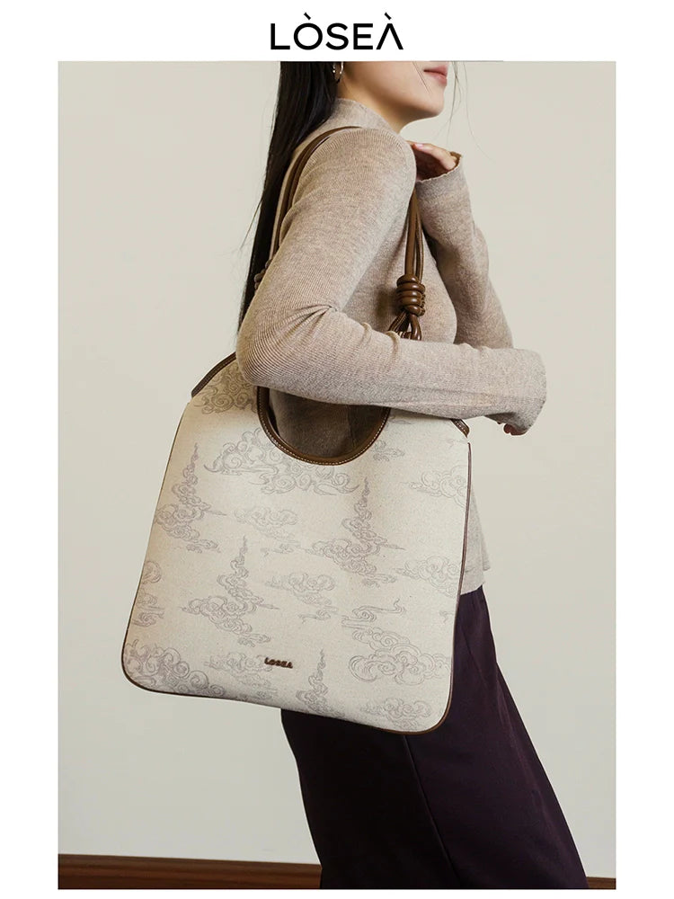 LOSEA New Chinese Large Capacity Tote Bag
