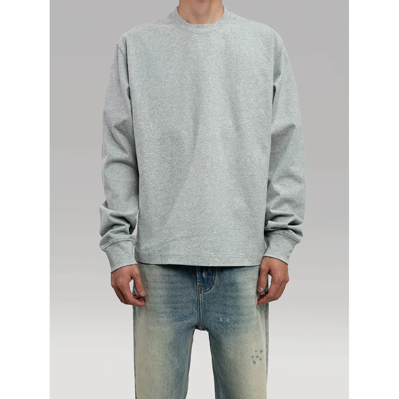 PLUS NO LOGO Soft Waxy Comfortable Warm Base Long Sleeve Tee