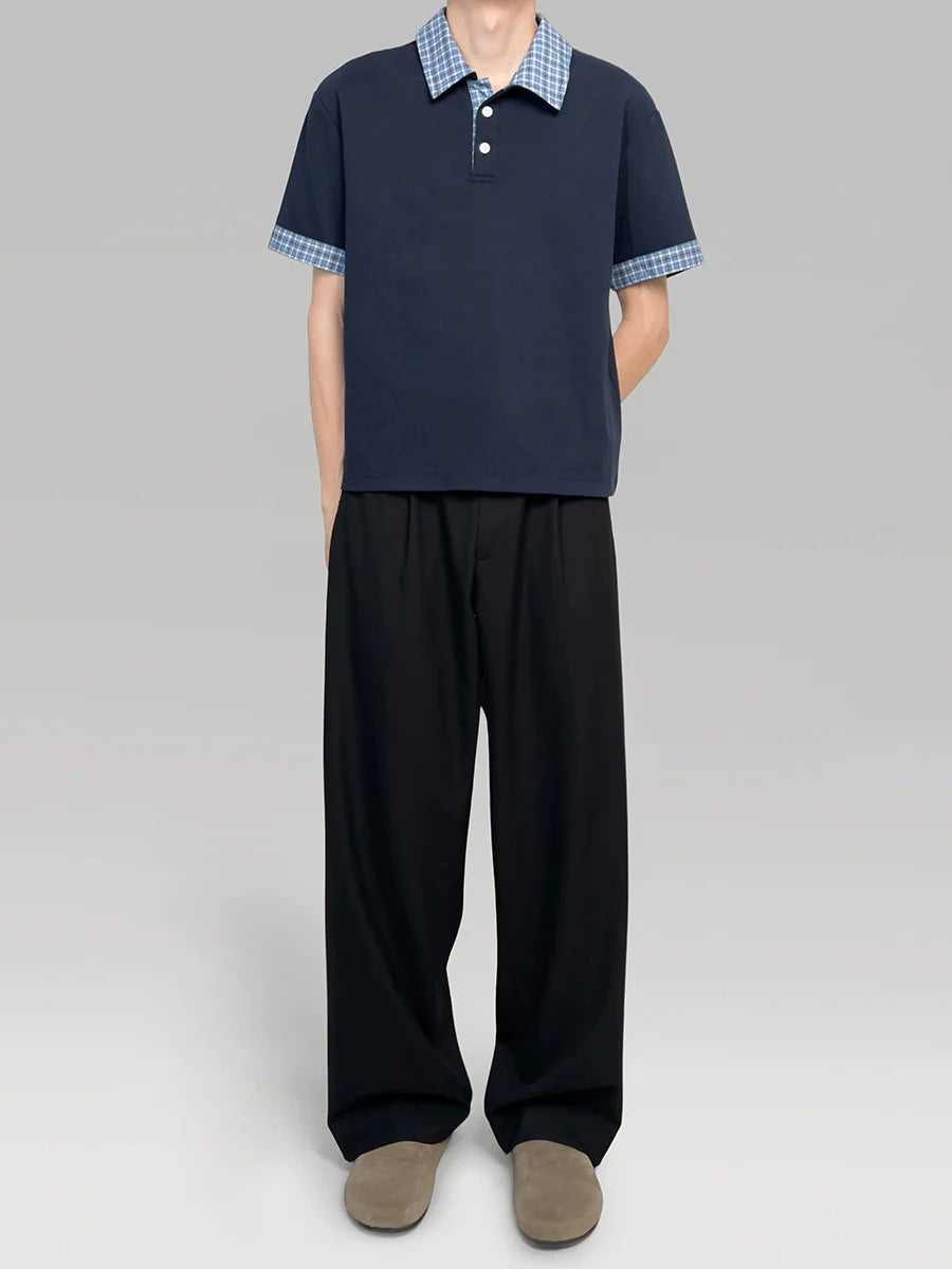 PLUS NO LOGOmiu Color Matching Collar Polo Tee