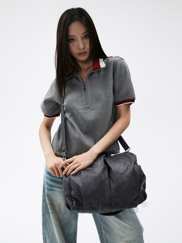 BINGBONG Retro Lazy Wind Large Capacity Messenger Tote Bag