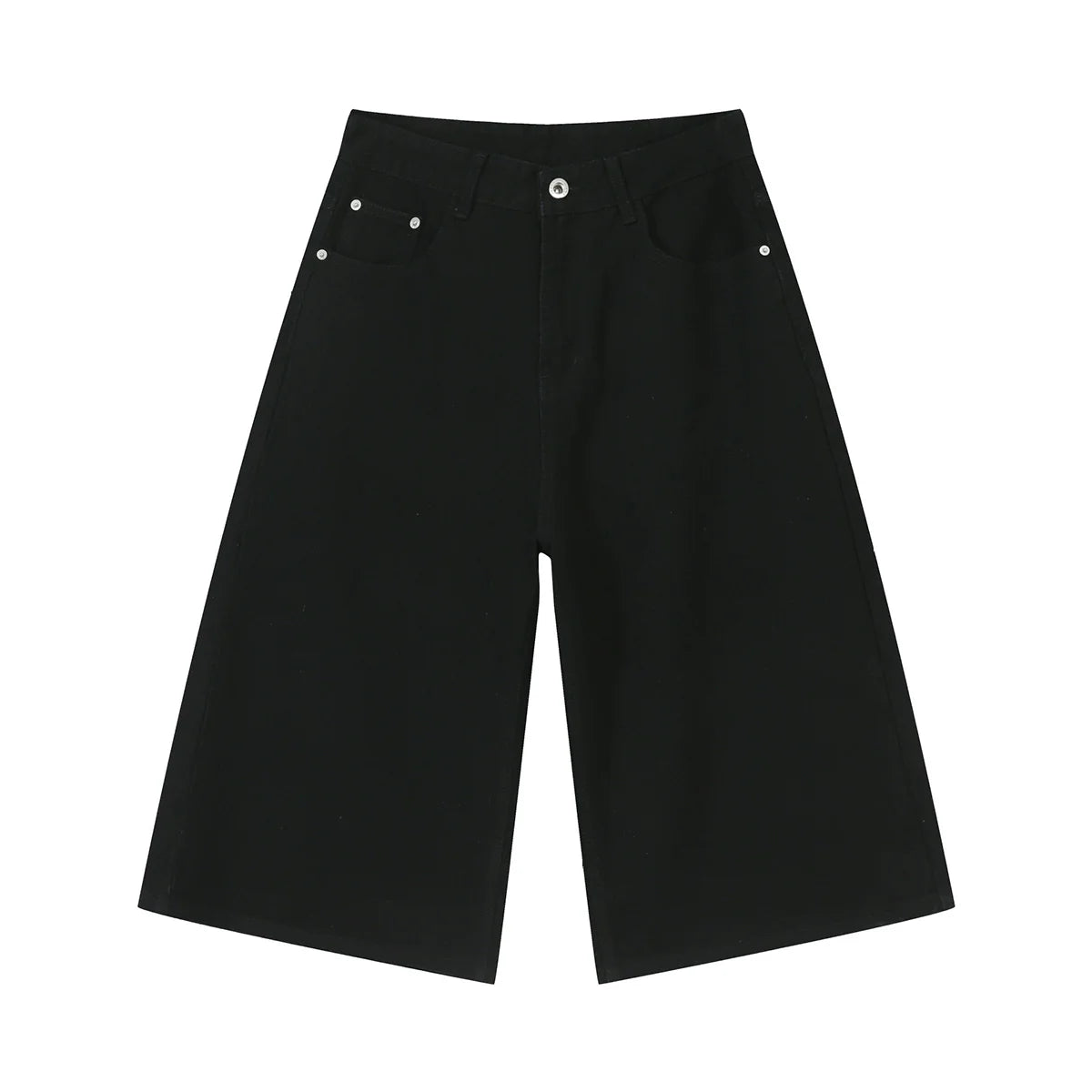 PUBLICRADIO Retro Washed Knee Denim Shorts