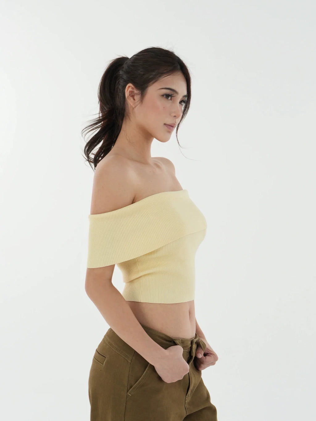 Jim Kennet Shoulder Short Slim Knit Tee