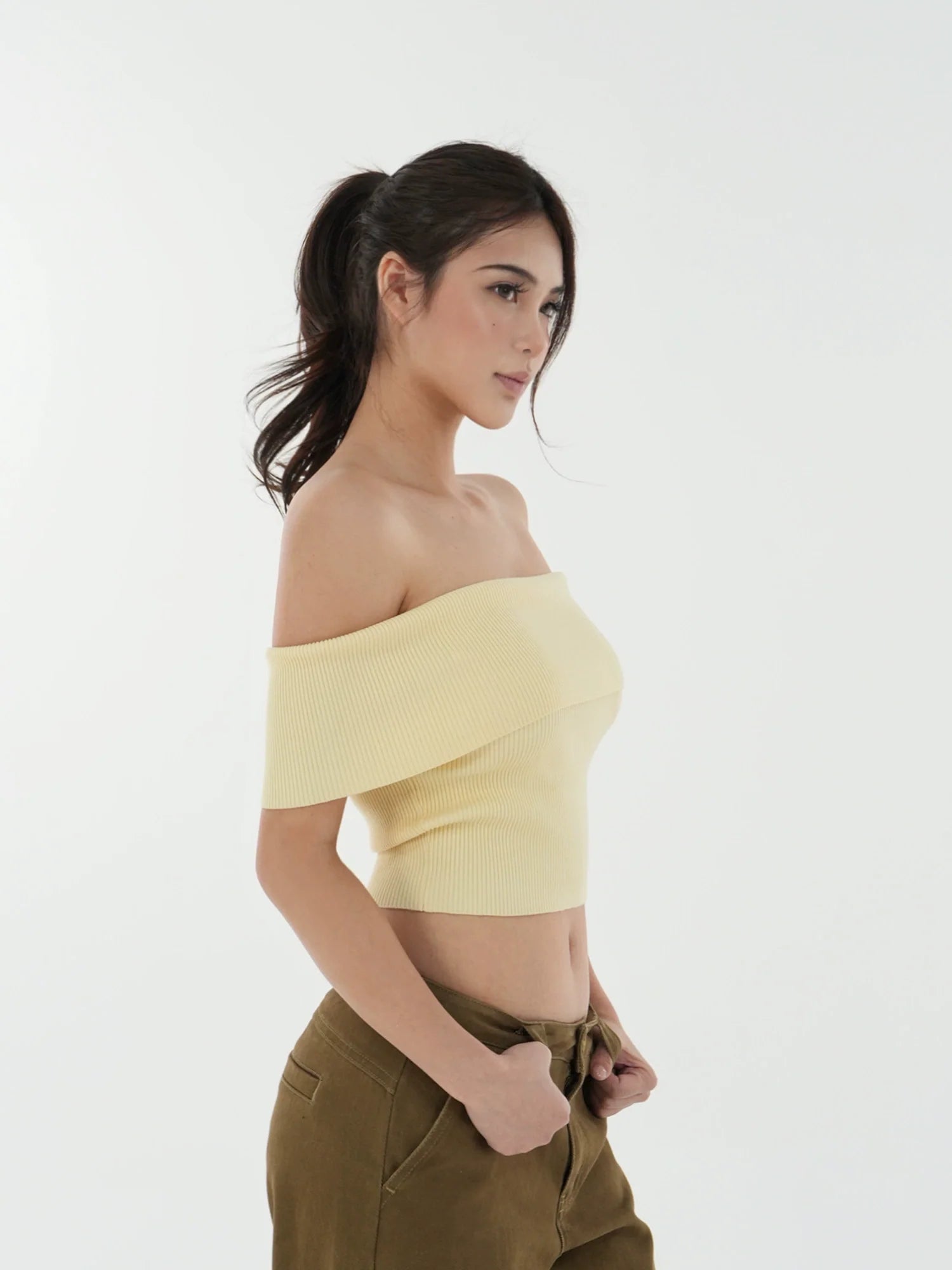 Jim Kennet Shoulder Short Slim Knit Tee