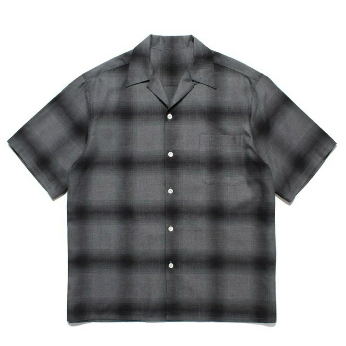 PUBLICRADIO Vintage Street Checked Loose Short Sleeve Shirt
