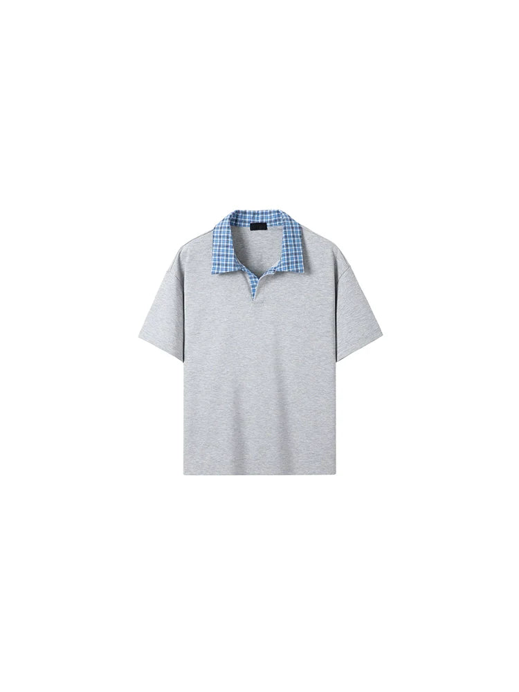 PLUS NO LOGOmiu Color Matching Collar Polo Tee
