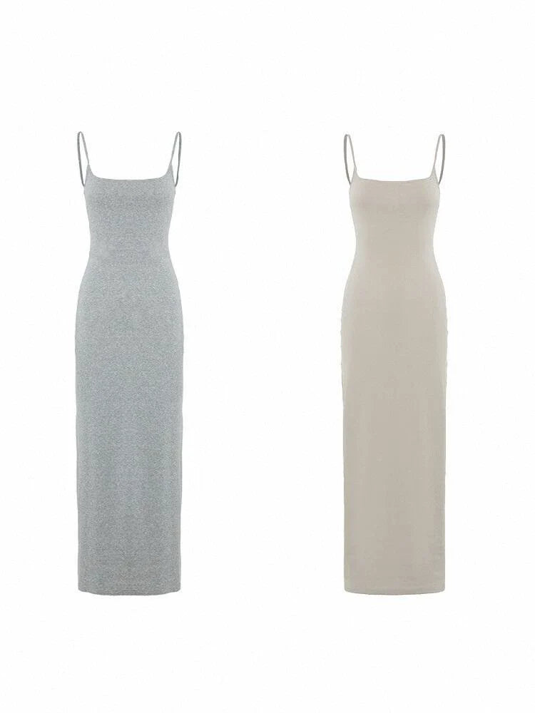 ABMY Long Skirt with Chest Pad, Halter Back, Slim Waist and Thin