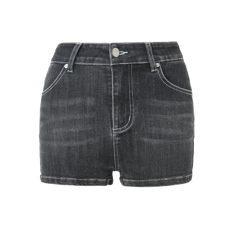 ABMY Sexy Hip-wrapped Denim Shorts