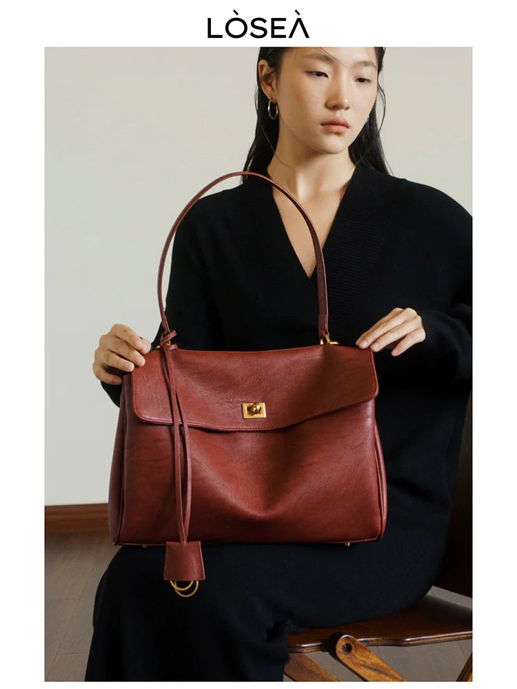 LOSEA Large Capacity Commuter Versatile Shoulder Handbag