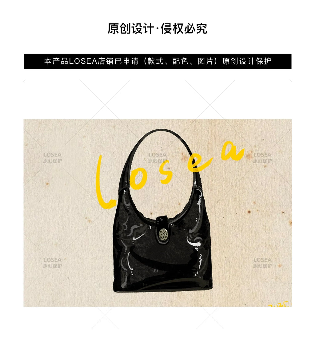 LOSEA Oriental Aesthetic Spotted Stone Tote Bag