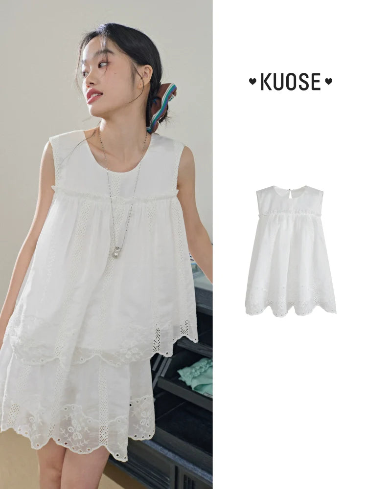 Kuose Vest Skirt Two-piece Set