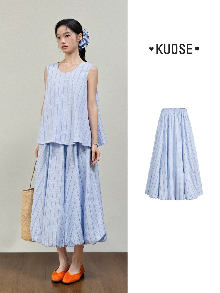 Kuose Vest Top Bud Skirt Two-piece Set