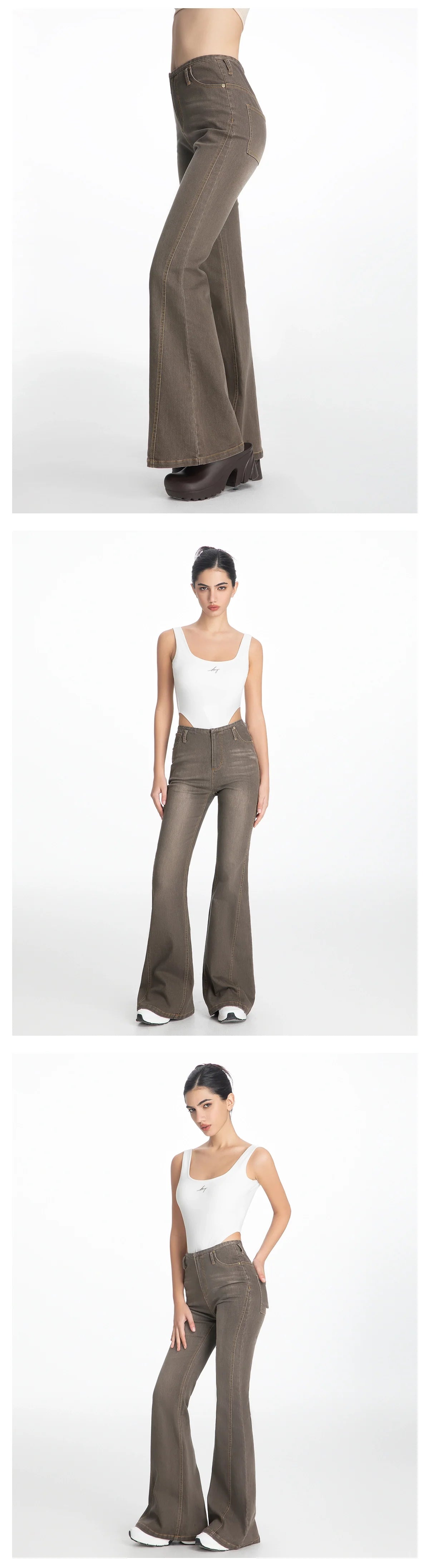 ABMY American Retro Micro-pull Jeans