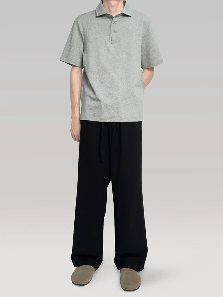 PLUS NO LOGO Casual Button Polo Shirt