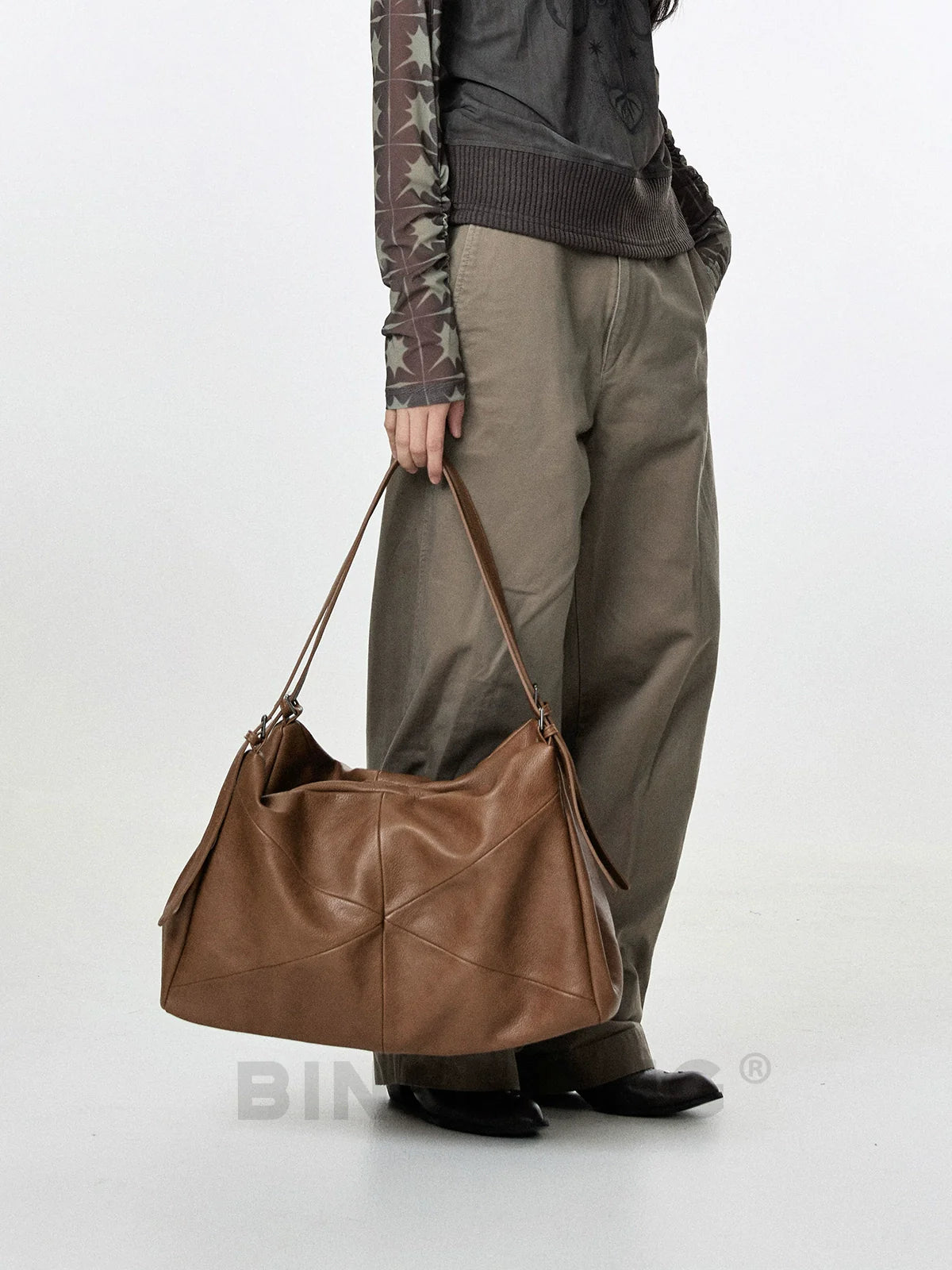 BINGBONG Large-capacity Commuting Big Bag Lazy One-shoulder Crossbody