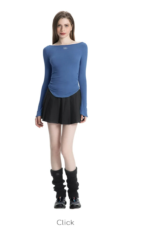 ABMY Card High Waist A Word Thin Sexy Suit Skirt