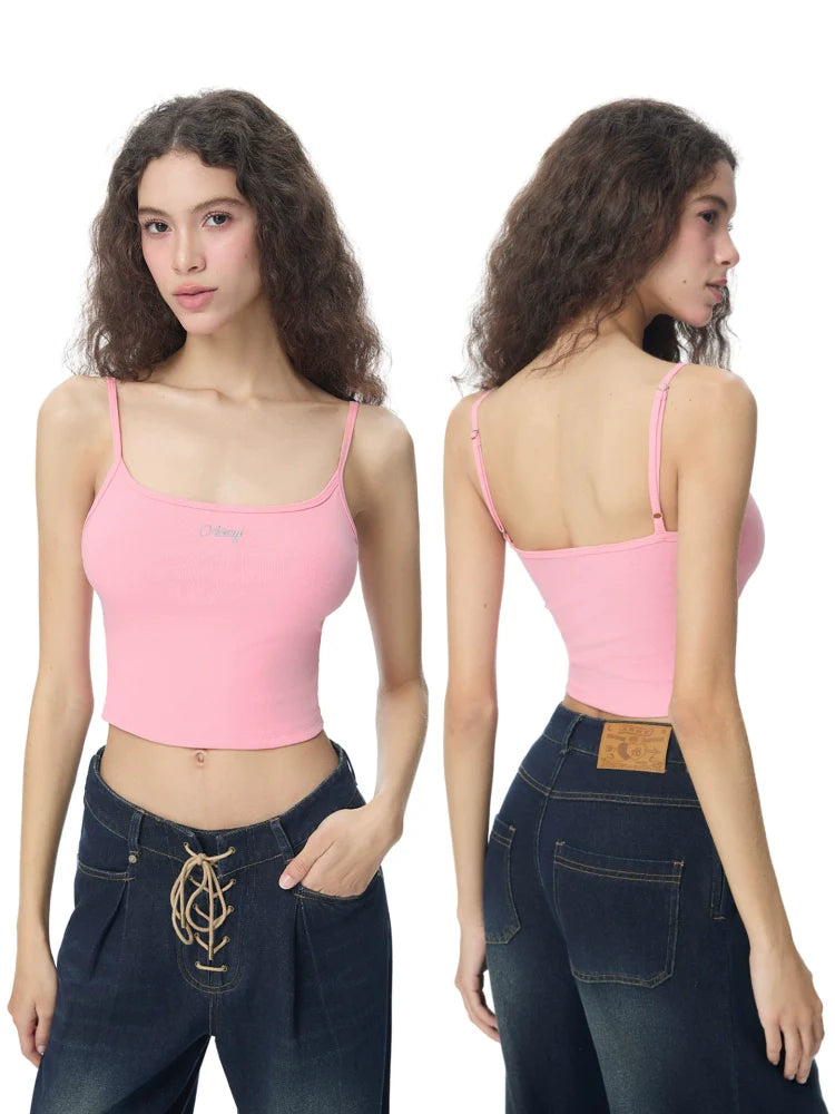 ABMY Candy-colored Basic Sling Vest with Chest Pad