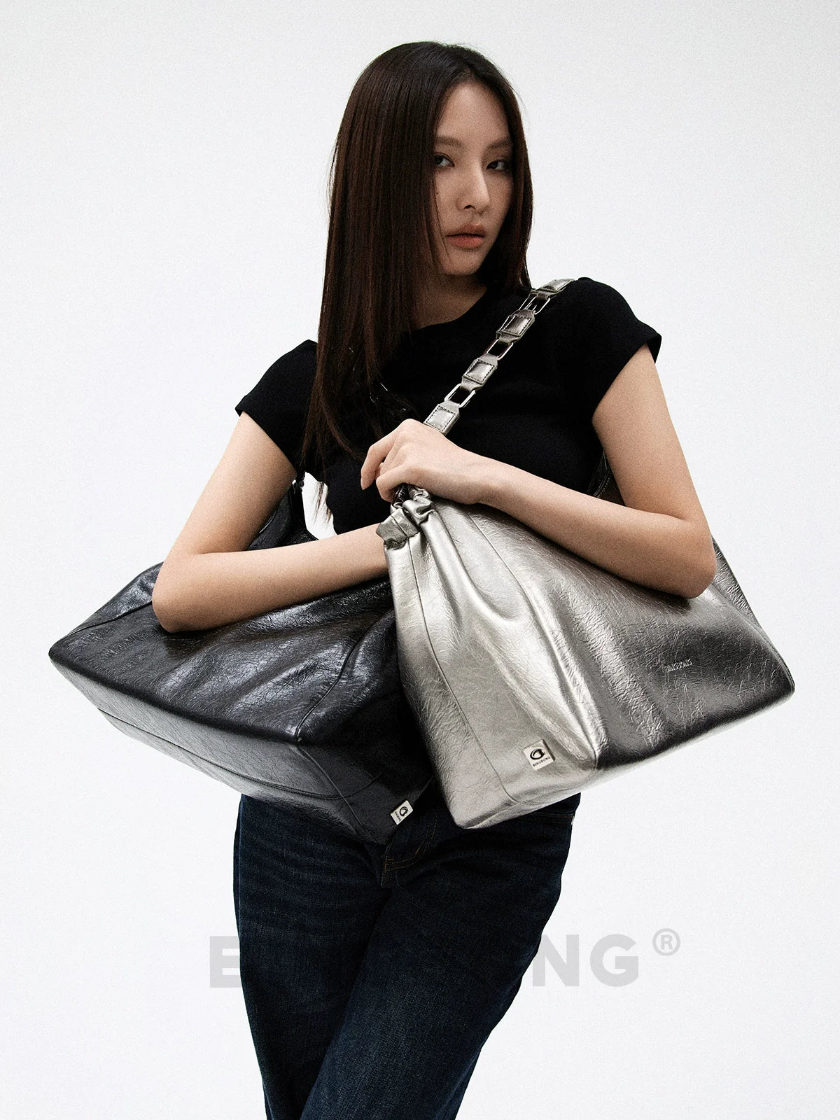 BINGBONG Popped Pleated Retro Cool Spicy Tote Bag