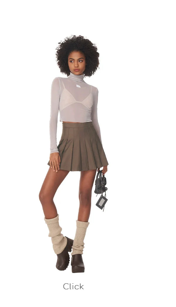 ABMY Card High Waist A Word Thin Sexy Suit Skirt