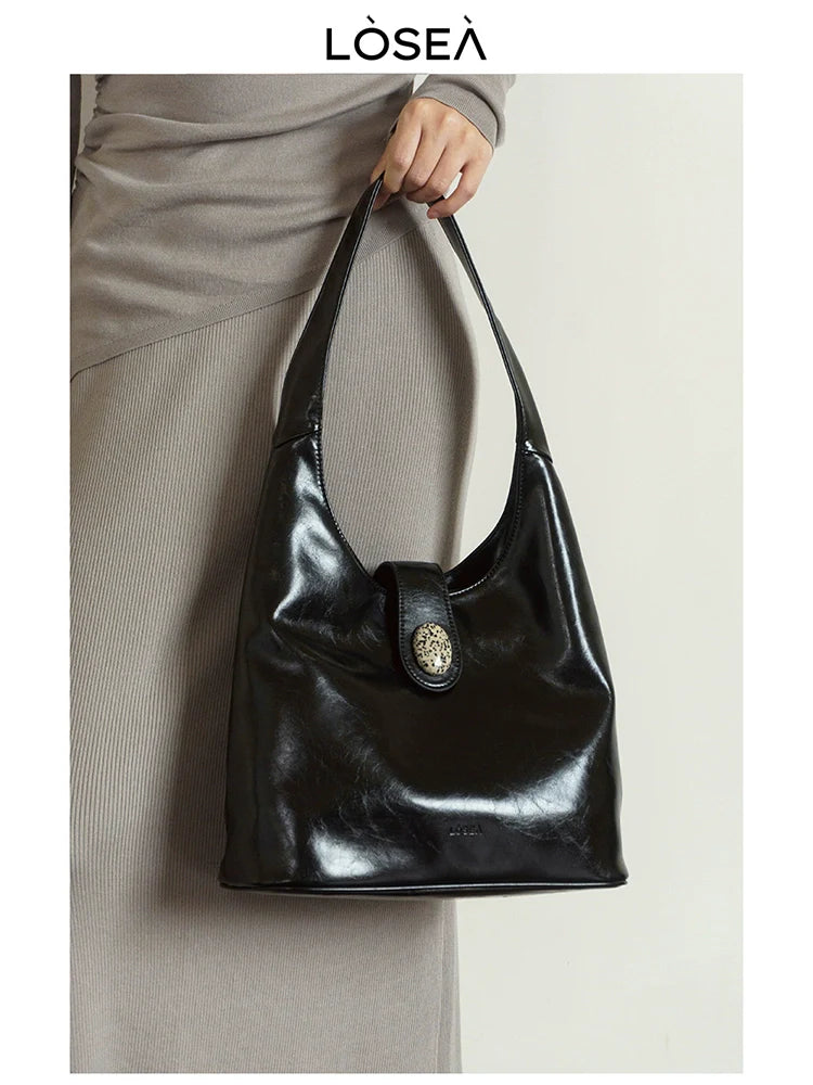 LOSEA Oriental Aesthetic Spotted Stone Tote Bag