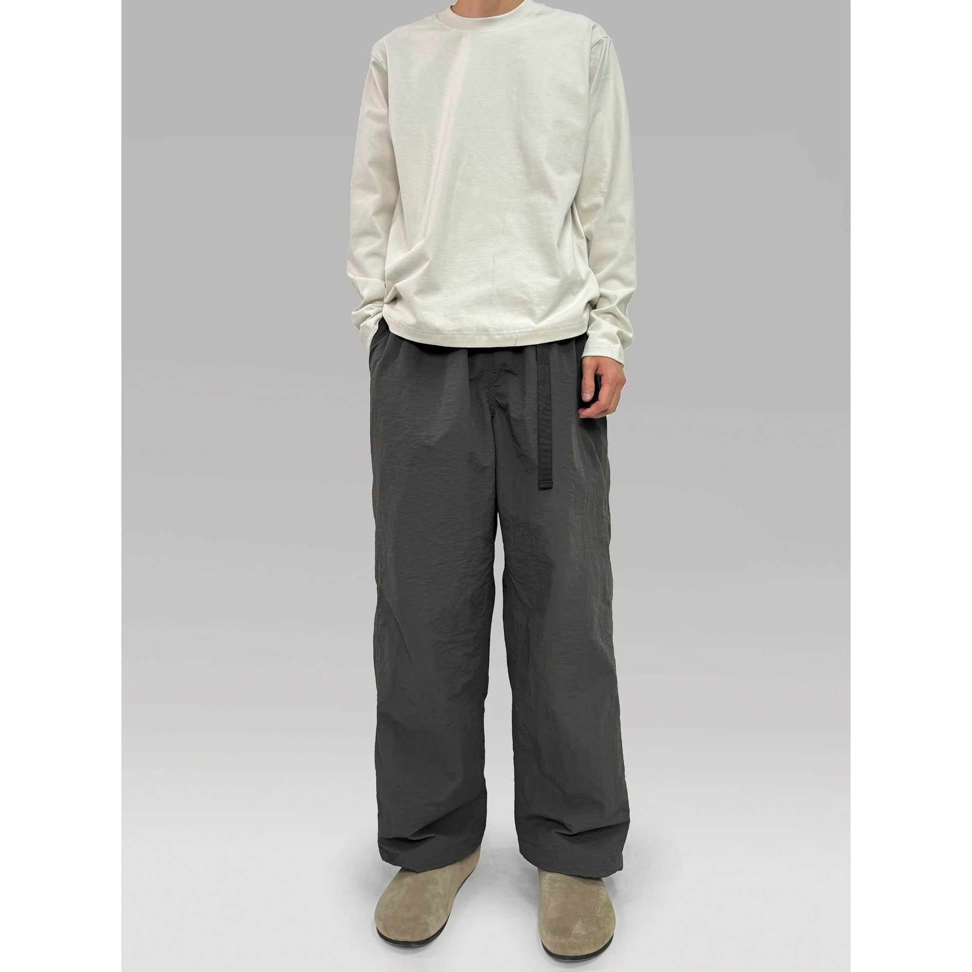 PLUS NO LOGO Waist Buckle Adjustment Loose Sports Trousers