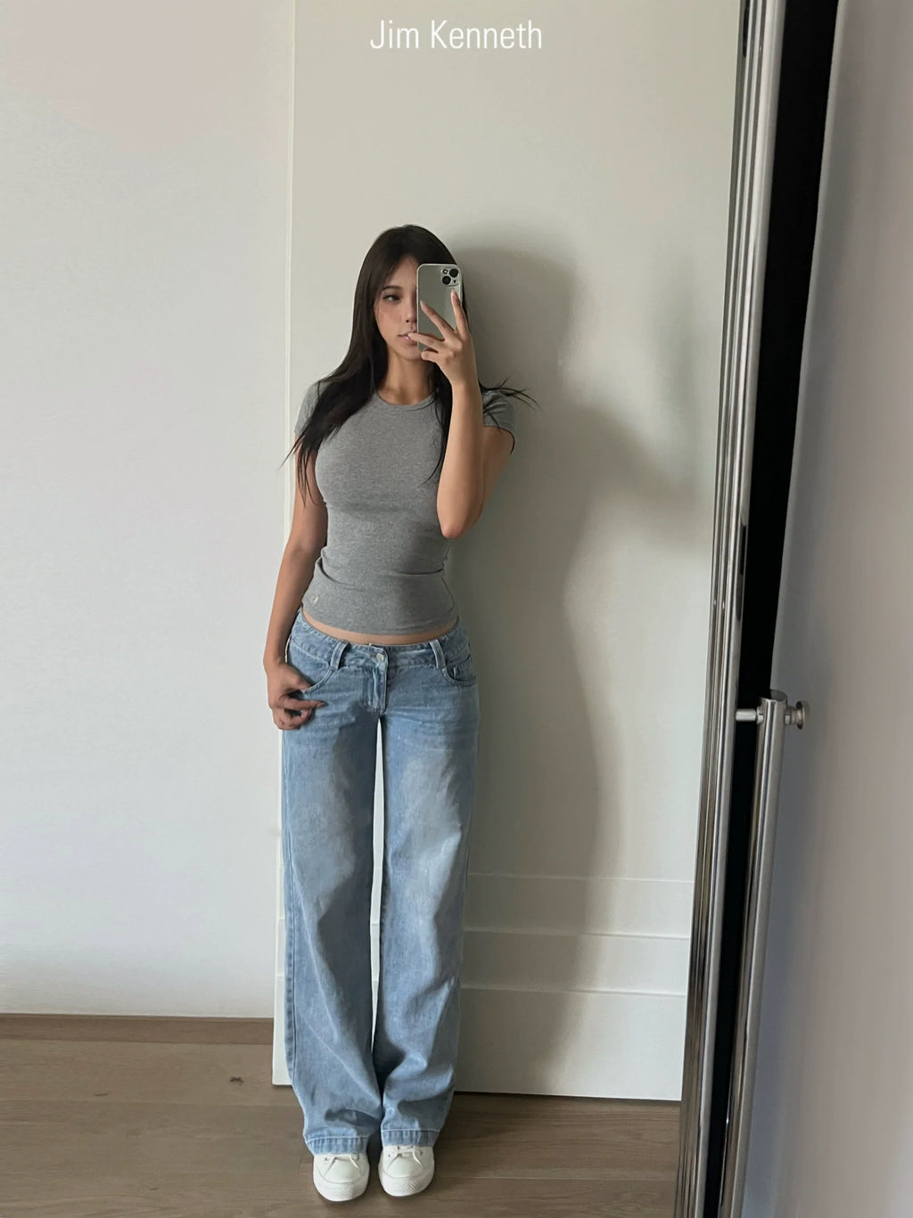 Jim Kennet Low Waist Straight Skinny Jeans