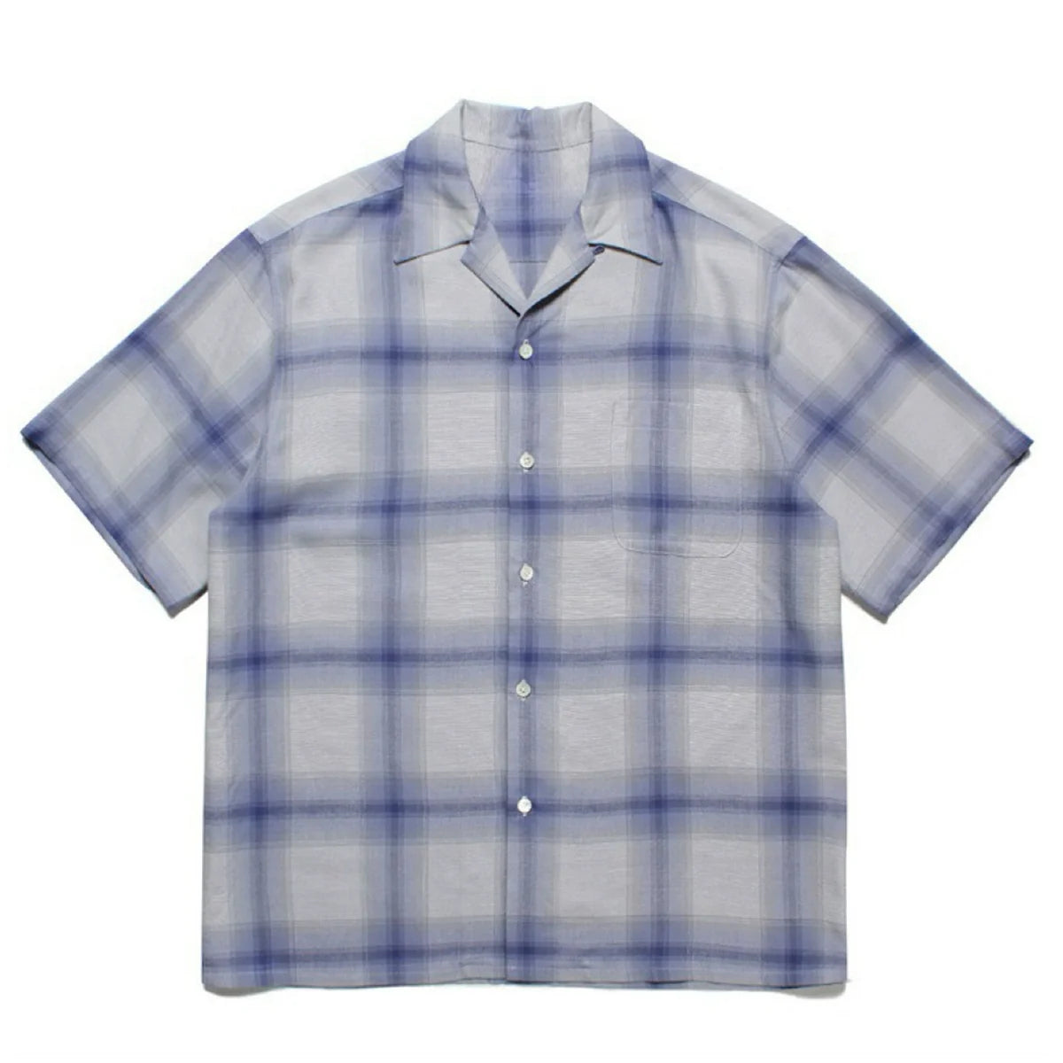 PUBLICRADIO Vintage Street Checked Loose Short Sleeve Shirt